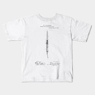 Terminal for Electric Light Cable Vintage Patent Hand Drawing Kids T-Shirt